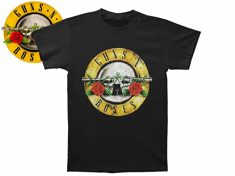 Rakuten - GUNS N ROSES ガンズアンドローゼズ DISTRESSED BULLET T-SHIRT BLACK Tシャツ ブラック 21956