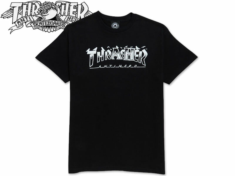 Rakuten - THRASHER×ANTI HERO スラッシャー×アンタイヒーロー PIGEON MAG T-SHIRTS BLACK Tシャツ ブラック 21818 [スケボー スケートボード メンズ レディース]