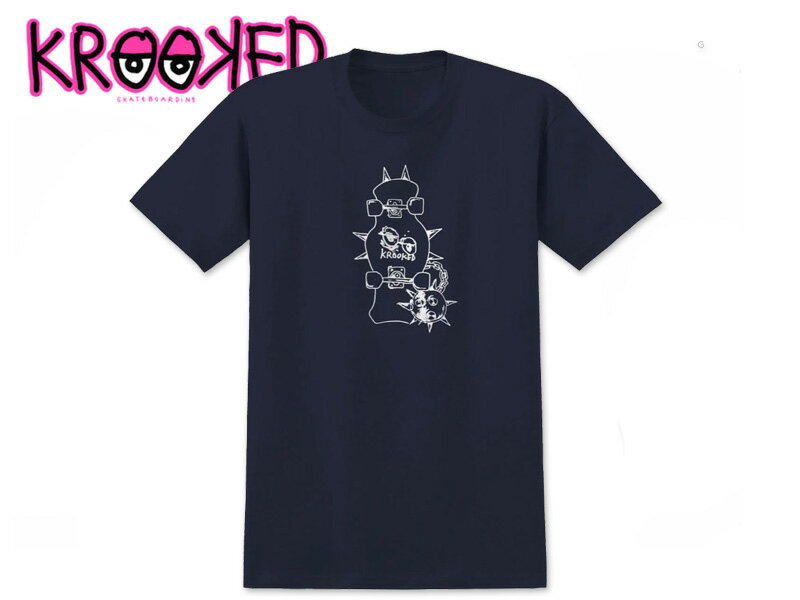 Rakuten - KROOKED クルキッド MACE T-SHIRTS NAVY Tシャツ ネイビー 21666[GONZ ゴンズ スケボー クルックド] 10P05Sep15