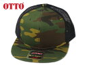 OTTO Ibg[ 153-1120 Cotton Twill Flat Visor Mesh Back Trucker Snapback CAMO/BLACK tbgoCU[ XibvobN bVLbv J/ubN 17866