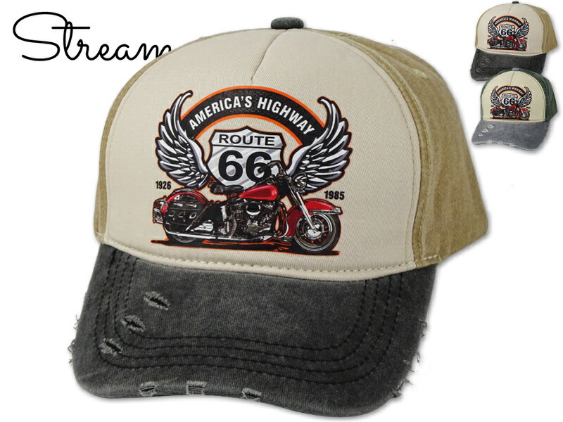 Rakuten - ORIGINAL オリジナル ROUTE66 ウィングプリントダイドキャップ 21783 [メンズ レディース 帽子]