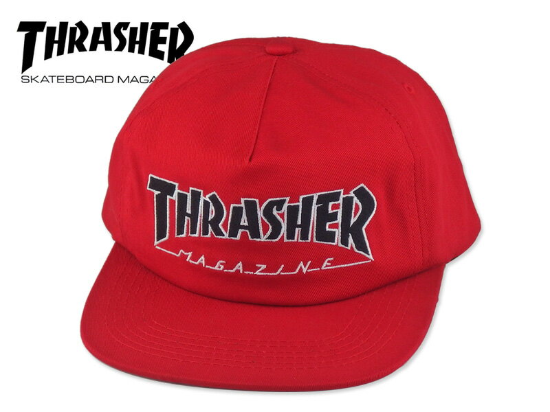 ☆THRASHER【スラッシャー】OUTLINE CAP RED アウトライン レッド 17001 スケボー メンズ レディース 10P21Feb15