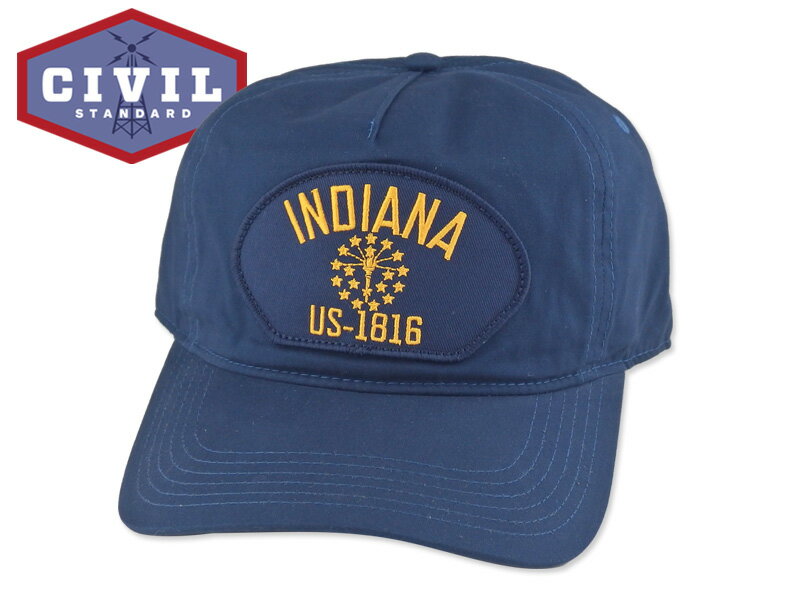 ☆Civil Standard【シビル スタンダード】HERITAGE COLLECTION インディアナ州 キャップ ネイビー INDIANA US-1816 NAVY 17312[シンプル メンズ レディース]