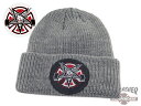 INDEPENDENT~THRASHERyCfByfg~XbV[zPENTAGRAM CROSS LONG SHOREMAN BEANIE HEATHER GREY jbgLbv wU[O[ 17323 [SKATE SK8 XP{[]