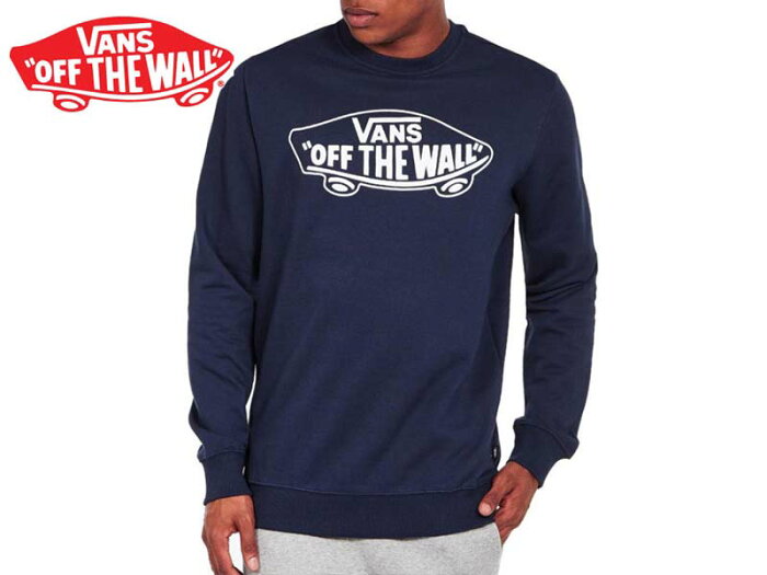 ☆VANS【バンズ】M OTW CREW SWEATE DRESS BLUE/WHITE スウェット 17349 [SKATE SK8 スケボー ヴァンズ]10P13Dec15