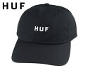 ハフ キャップ メンズ HUF ハフ OG LOGO CURVED VISOR HAT BLACK カーブ ブリム キャップ ブラック 17449 21078[スケボー スケートボード メンズ レディース cap]