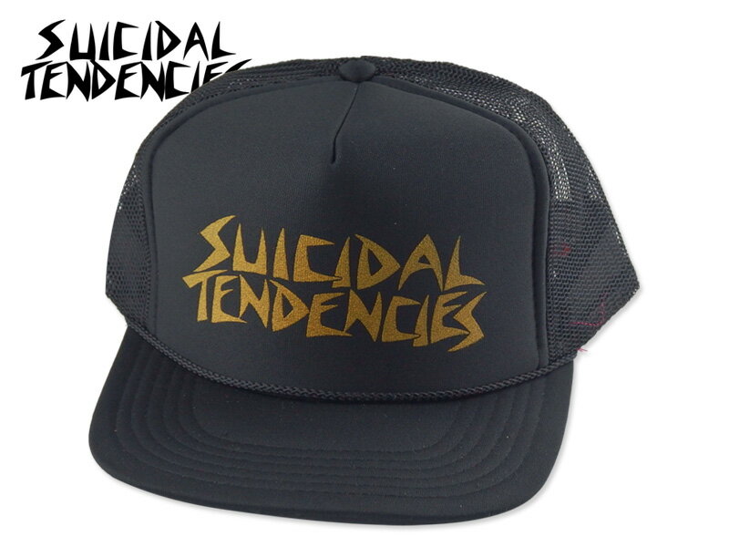 SUICIDAL TENDENCIES スーサイダル テンデンシーズ FLIP-UP MESH CAP BLACK/GOLD メッシュキャップ 5707 ブラック/ゴールド SNAPBACK 10864 12479 17379 20693 21113 21623