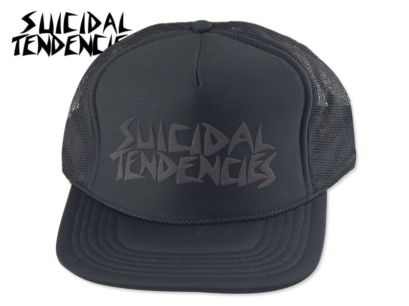 SUICIDAL TENDENCIES スーサイダル テンデンシーズ FLIP-UP MESH CAP BLACK/BLACK メッシュキャップ ブラック/ブラック SNAPBACK 21112 21623