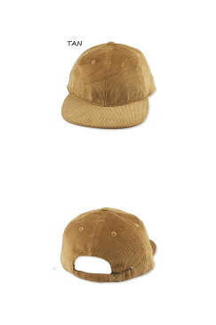 ☆NEWHATTAN【ニューハッタン】CORDUROY FLATBILL CAP TAN コーディロイ キャップ タン 18107 [無地 シンプル メンズ レディース]　P25Apr15