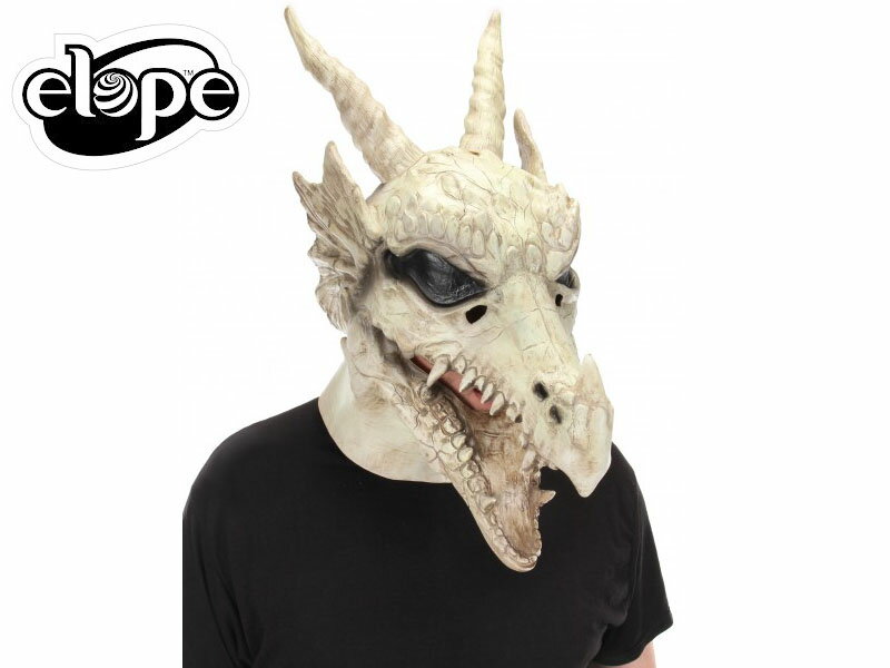 ☆ELOPE【イロープ】Dragon Skull Mouth Mover Mask ドラゴン スカル マウスムーバー ホワイト マスク 帽子 コスプレ 誕生日 イベント お祝い 宴会 面白い 衣装 コスチューム ファンタジー