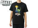 ☆BAKER【ベイカー】SORCERY SURVIVAL T-SHIRTS BLACK Tシャツ ブラック 18376 NECK FACE ネックフェイス スケボー スケートボード メンズ レディース