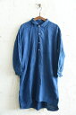 1940's イタリア製 スリーピングロングシャツ 天然インディゴ後染め【中古】