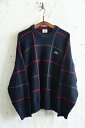 フランス製 LACOSTE クルーネックセーター ボーダー【中古】