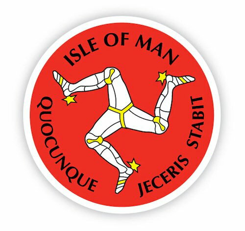 Isle Of Man TT 3 Leg 039 s Sticker マン島TTレース カッティング ステッカー 75mm