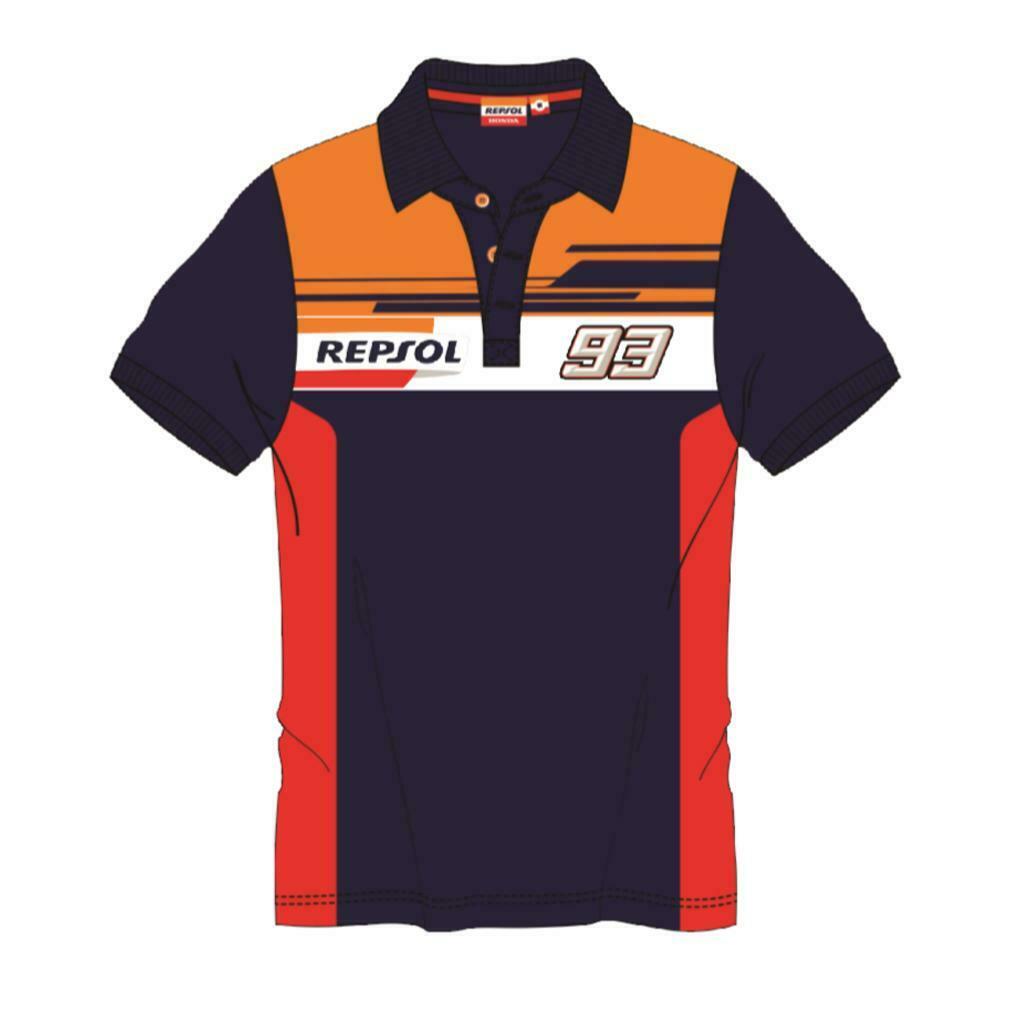 ★送料無料★ Marc Marquez 93 Repsol Honda Racing Polo Shirt マルク マルケス レプソル ポロシャツ 半袖