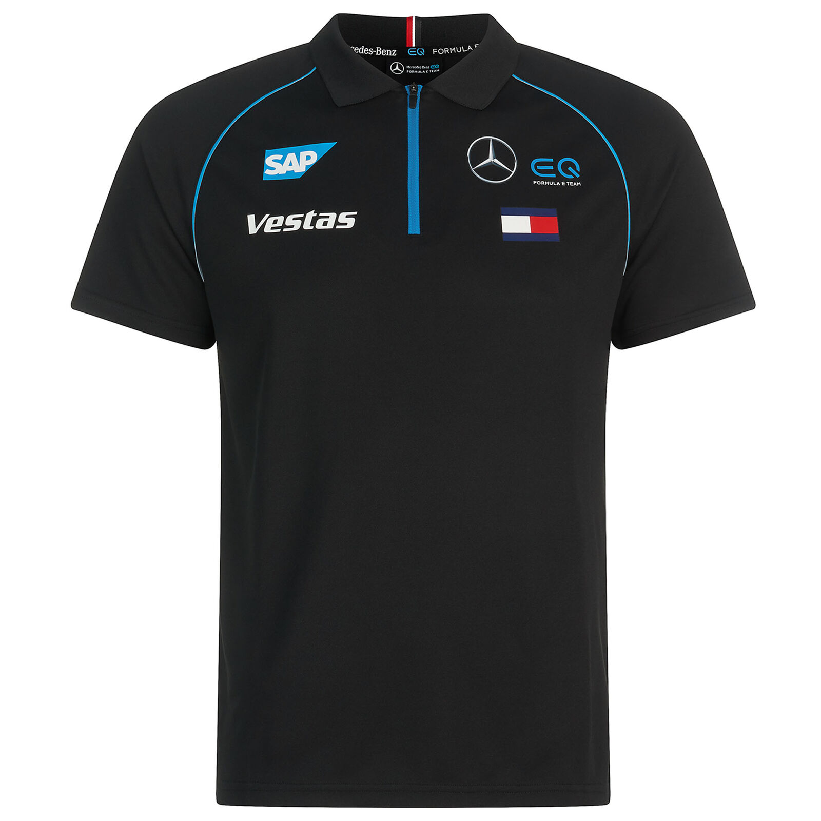 楽天SUN RISE BEACH★送料無料★Mercedes-AMG EQ Team Polo Shirt ルイス・ハミルトン ベンツ オフィシャル ポロシャツ 半袖 ブラック