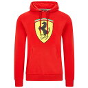 ★送料無料★Scuderia Ferrari Official Red Hoody Sweatshirt フェラーリ オフィシャル ロゴ プルオーバー パーカー フーディー レッド