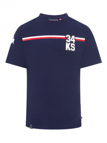 Kevin Schwantz 34 Official T-shirt ケビン シュワンツ オフィシャル Tシャツ ネイビー 半袖