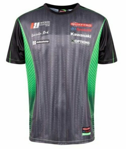 Kawasaki Quattro Plant Print T-Shirt カワサキ オフィシャル Tシャツ 半袖