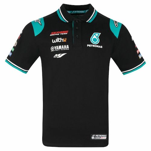 ★送料無料★Yamaha Petronas Racing Polo Shirt ヤマハ ペトロナス オフィシャル ポロシャツ 半袖 ブラック