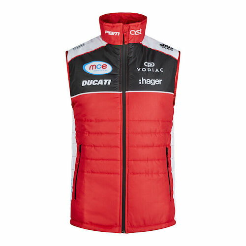 ★送料無料★PBM MCE Ducati Team Body Warmer Gilet ドゥカティ オフィシャル ダウンジャケット アウター レッド