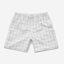 yyΉzSaturdays Surf NYC Timothy Window Pane Swim Shorts White T^f[YT[t {[hV[c  gNX XCEFA Cp