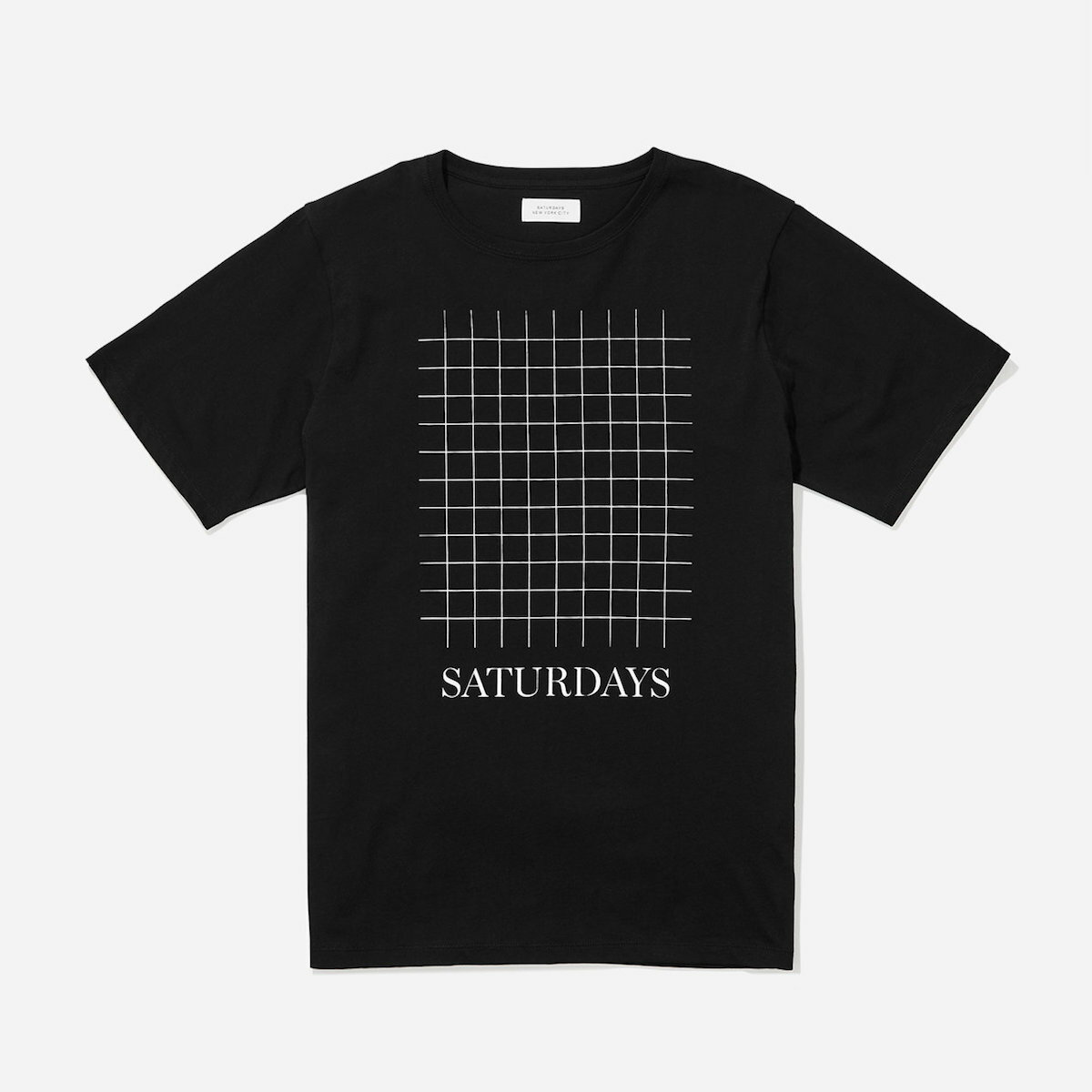 【あす楽対応】Saturdays Surf NYC Saturdays Grid T-Shirt Black サタデーズサーフ グラフィック ロゴ Tシャツ 半袖 ブラック