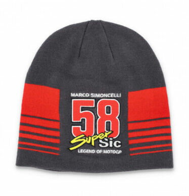 ★送料無料★Marco Simoncelli 58 SUPER SIC 58 Grey Legend Beanie Cap マルコ・シモンチェリ ニットキャップ 帽子 ニット帽