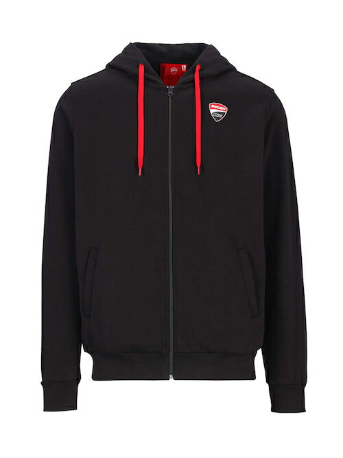 ★送料無料★Ducati Corse Stripe Hoody ドゥカティ オフィシャル ジップアップ パーカー フーディー ブラック