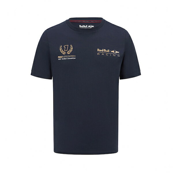 ★送料無料★Red Bull Racing World Champion T-Shirt Max Verstappen レッドブルー グラフィック Tシャツ 半袖 ネイビー マックス・フェルスタッペンのサムネイル