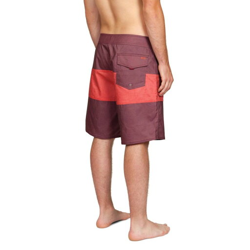 【あす楽対応】BRIXTON BARGE STRIPE TRUNK ブリクストン ボードショーツ 水着 トランクス スイムウェア 海パン ストライプ レッド/バーガンディー