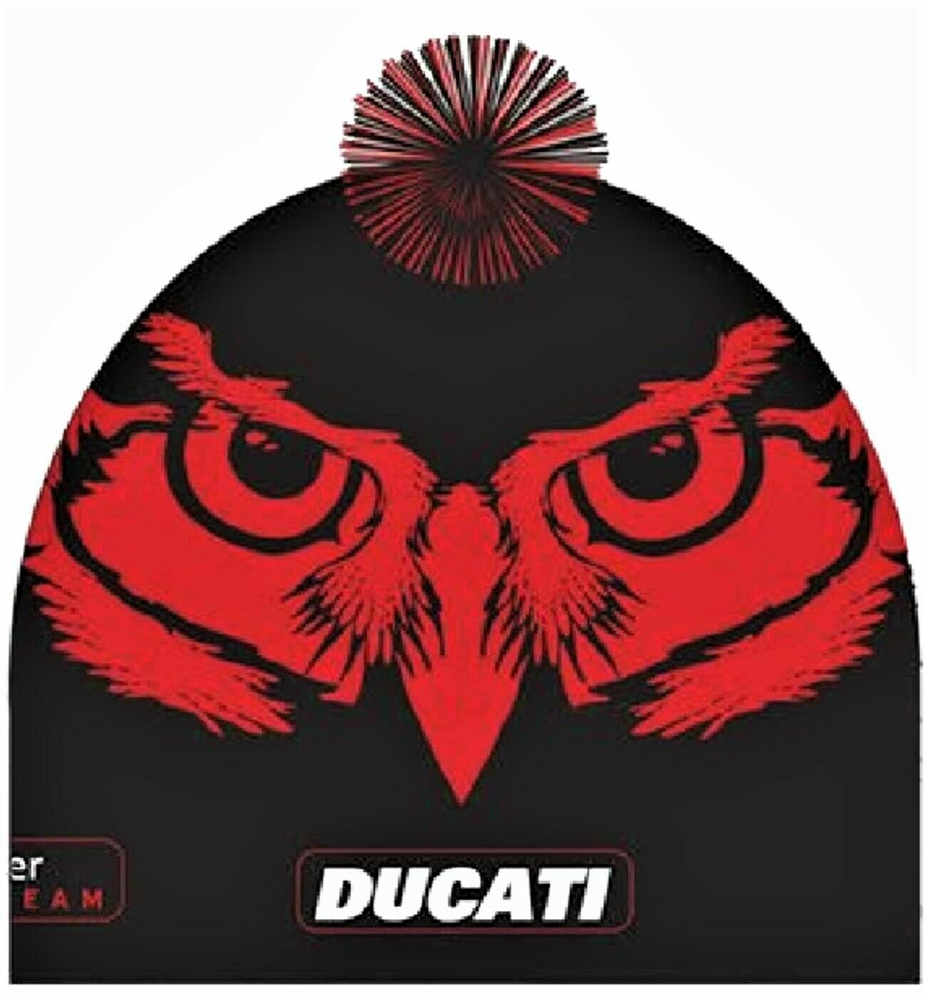 ★送料無料★DUCATI Be Wiser Racing Team Beanie Knit Cap Hat ドゥカティ オフィシャル ニットキャップ ニット帽 ボンボン