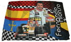 ★送料無料★Formula One 1 Renault Team Spanish Flag Alonso ルノー フェルナンド・アロンソ フラッグ 旗 97cm x 138cm