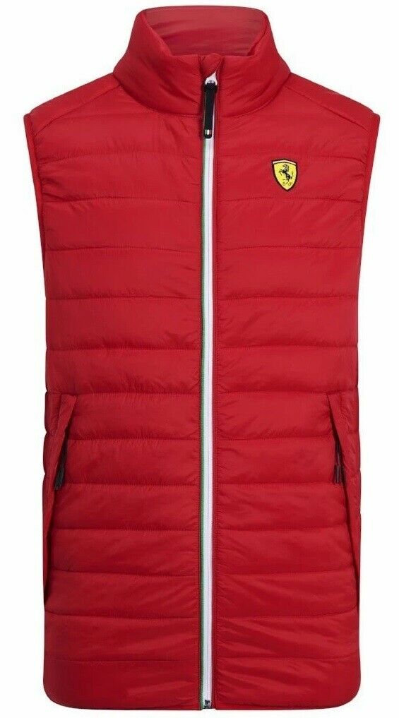 ★送料無料★ScuderiaFerrariOfficialRedPaddedGiletVestフェラーリオフィシャルベストダウンベストレッド