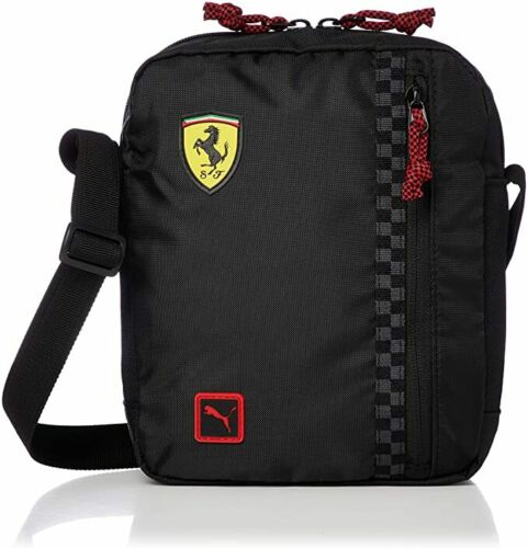 ★送料無料★Scuderia Ferrari Official Black Portable Bag フェラーリ オフィシャル ポータブル バッグ ブラック