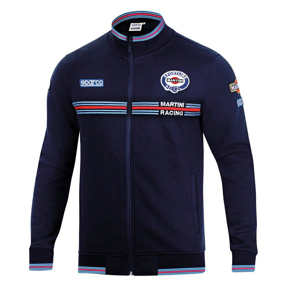 Rakuten - ★送料無料★Sparco Martini Racing Full Zip Sweatshirt Jacket マルティーニ ジップ スウェット トラックジャケット アウター ネイビー