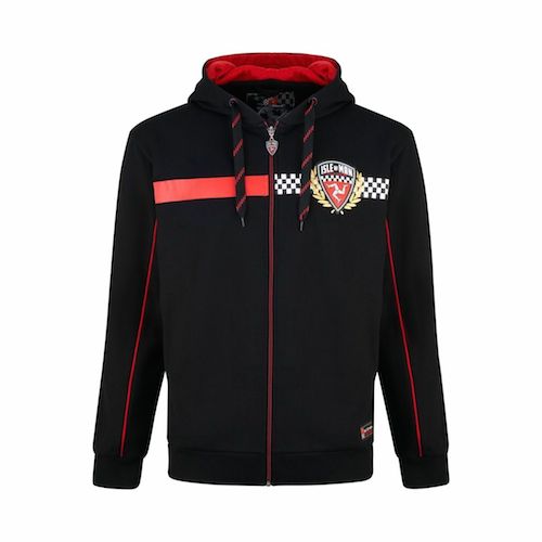 乐天商城 - ★送料無料★Isle of Man Road Races Full zip Hoody マン島 レース ジップアップ パーカー フーディー ブラック