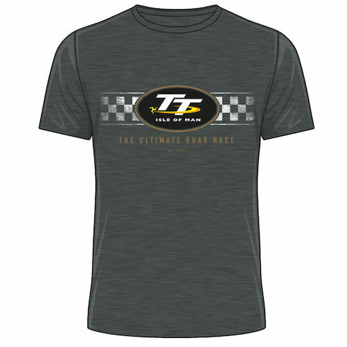 Isle of Man TT Races Retro T-shirt マン島 TT レース オフィシャル Tシャツ 半袖 グレー