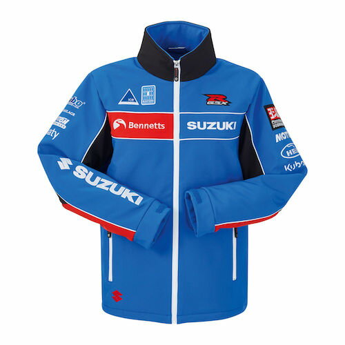 ★送料無料★Suzuki Official Team Bennett's softshell Jacket スズキ ベネット ソフトシェル ジャケット ブルー アウター