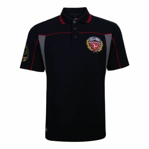 ̵Isle of Man Road Races Black Polo Shirt ޥ ɥ졼 ե ե...