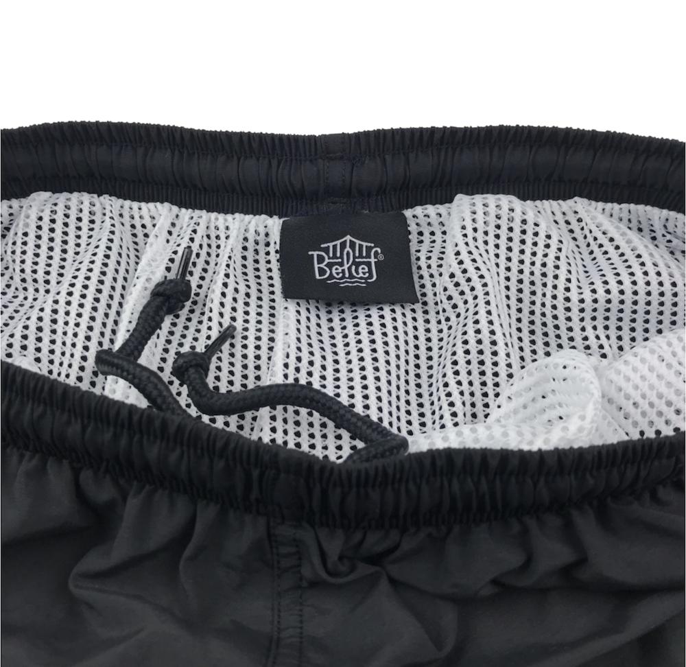 �ڤ������б���BELIEF NYC DRYLANDS BEACH SHORTS BLACK �ӥ꡼�� �ܡ��ɥ��硼�� ���� �ȥ�󥯥� �����०���� ���ѥ� ���ѥ� �֥�å�