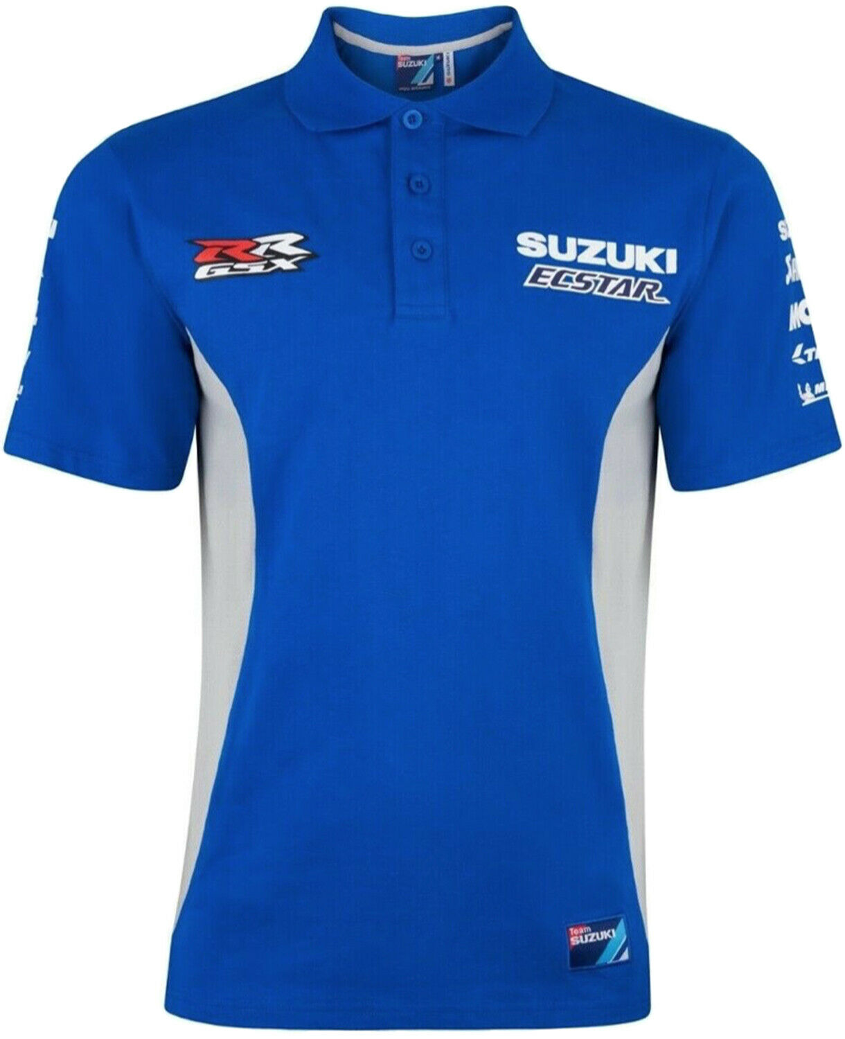 Suzuki Ecstar Bike MotoGP Superbike Polo Shirt スズキ モーターサイクル ポロシャツ 半袖 ブルー