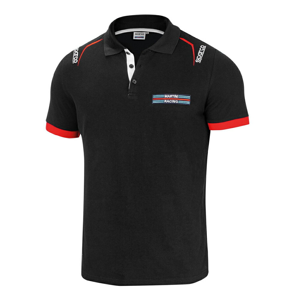 Rakuten - ★送料無料★Sparco Martini Racing Embroidery Polo Shirt マルティーニ ポロシャツ 半袖 ブラック