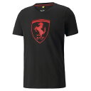 Ferrari Big Shield Tee フェラーリ オフィシャル シールド ロゴ Tシャツ ブラック