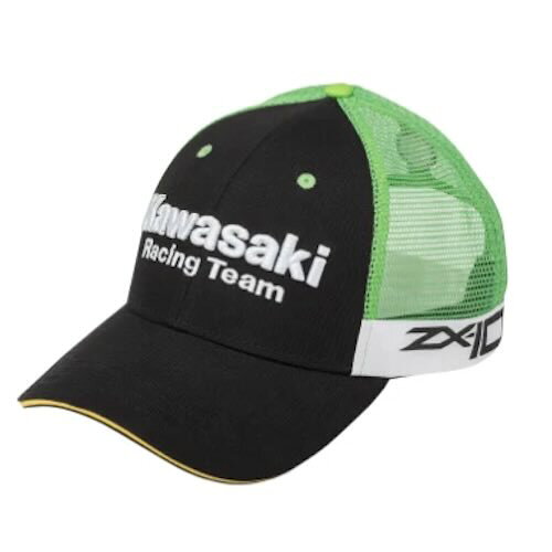 KAWASAKI WSBK Team Baseball Cap カワサキ メッシュキャップ 帽子 ブラック
