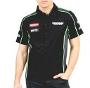 ★送料無料★Kawasaki Motocard Team Race Shirt カワサキ オフィシャル シャツ 半袖 ブラック