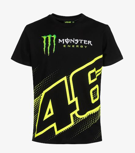Valentino Rossi VR46 Monster T-Shirt バレンティーノ ロッシ モンスター Tシャツ ブラック 半袖