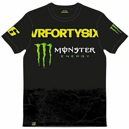 Valentino Rossi VR46 Monster Camp T-Shirt バレンティーノ ロッシ モンスター Tシャツ 半袖 ブラック