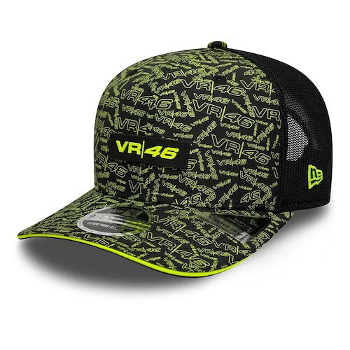 Rakuten - ★送料無料★Valentino Rossi VR46 All Over Print バレンティーノ ロッシ ベースボールキャップ キャップ 帽子 メッシュキャップ ブラック