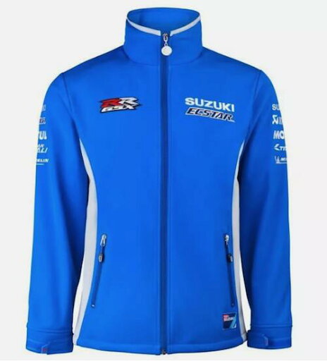 Suzuki Ecstar Bike Softshell Jacket スズキ モーターサイクル ソフトシェル ジャケット ブルー Suzuki Ecstar Bike Softshell Jacket スズキ モーターサイクル ソフトシェル ジャケット ブルー